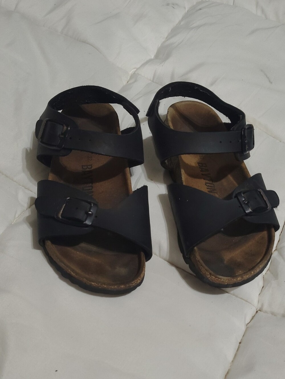 Kids Black Adjustable Buckle Sandals - Comfortable Everyday Wear